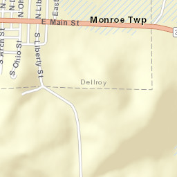 Dellroy Ohio Street Map