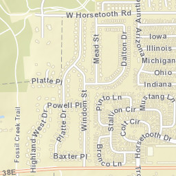 280-283 Bronco Ln Fort Collins CO Street Map