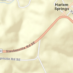 Harlem Springs Ohio Street Map