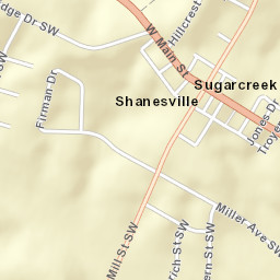 Shanesville Ohio Street Map
