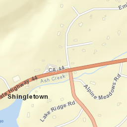 Shingletown California Street Map