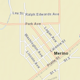 Merino Colorado Street Map