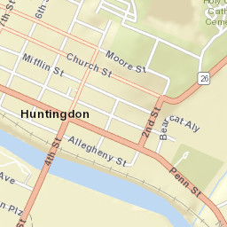 100 S 4th St, Huntingdon, PA 16652 Street Map