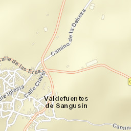 Valdefuentes de Sangusín Street Map