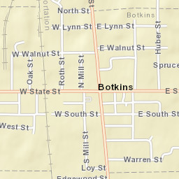 Botkins Ohio Street Map