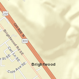 Brightwood Ohio Street Map