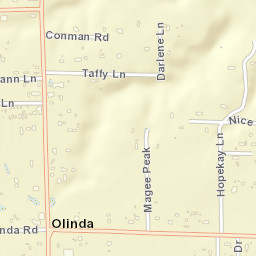Olinda California Street Map