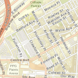 Pittsburgh, Pennsylvania Street Map