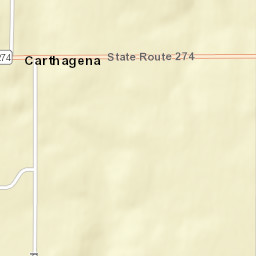 Carthagena Ohio Street Map