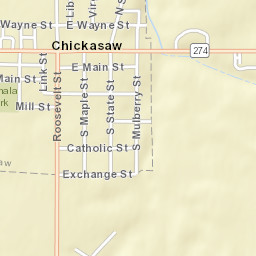 Chickasaw Ohio Street Map