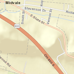 Midvale Ohio Street Map
