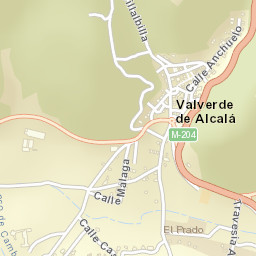 Valverde de Alcalá Street Map