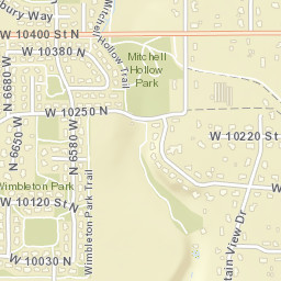 10100-10196 Hidden Pond Drive, Highland Street Map