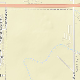 101st Avenue Greeley CO 80634 America Street Map