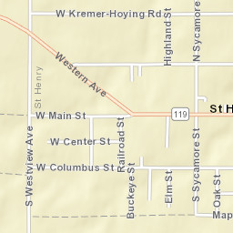 Saint Henry Ohio Street Map