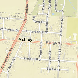 Ashley Ohio Street Map