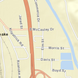 Roanoake Ohio Street Map