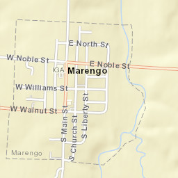 Marengo Ohio Street Map