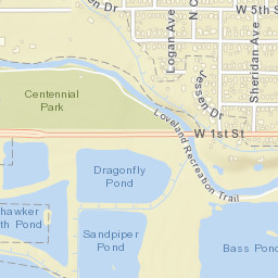 627 W 1st St, Loveland, CO 80537 Street Map