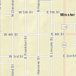 Minster Ohio Street Map