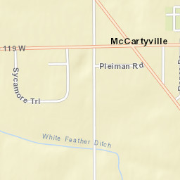 McCartyville Ohio Street Map
