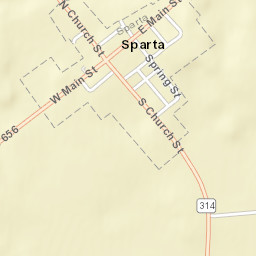 Sparta Ohio Street Map