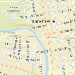 Uhrichsville Ohio Street Map