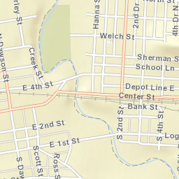 Dennison Ohio Street Map