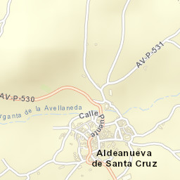 Aldeanueva de Santa Cruz Street Map