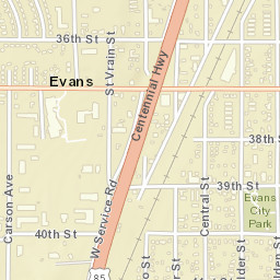Evans Street Map