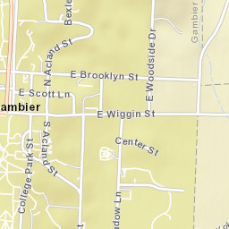 Gambier Ohio Street Map