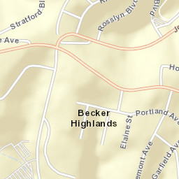 Becker Highlands Ohio Street Map