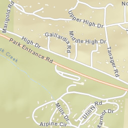 1736-1966 Park Entrance Road, Rocky Mountain National Park, E Street Map