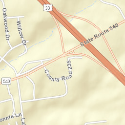 East Sandusky Avenue & U.S. 33, Bellefontaine Street Map