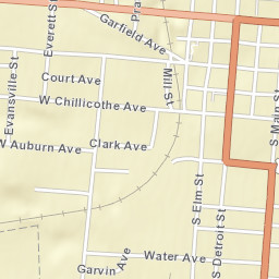 132-142 South Main Street, Bellefontaine Street Map