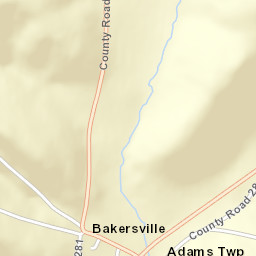 Bakersville Ohio Street Map