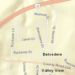 Belvedere Ohio Street Map