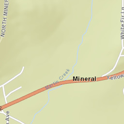 Mineral California Street Map