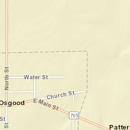 Osgood Ohio Street Map