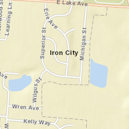 Iron City Ohio Street Map