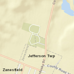 Zanesfield Ohio Street Map