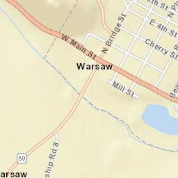 Warsaw Ohio Street Map
