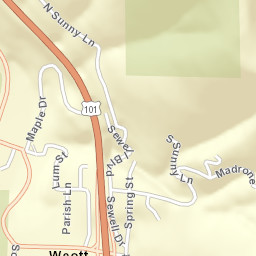Weott California Street Map