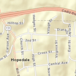 Hopedale Ohio Street Map