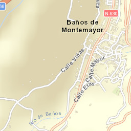 Baños de Montemayor Street Map