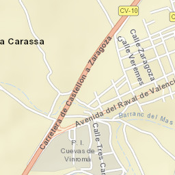 Cuevas de Vinromá Street Map