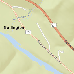 Burlington California Street Map