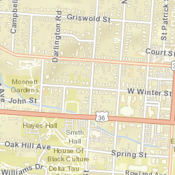 Delaware Ohio Street Map