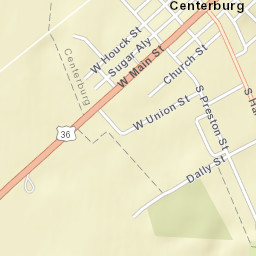 Centerburg Ohio Street Map