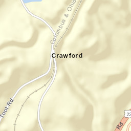 Crawford Ohio Street Map